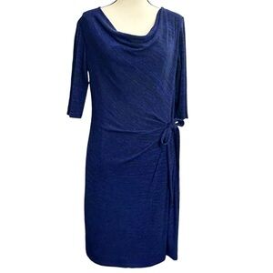 Emma & Michele Dress 14 Static Blue Midi